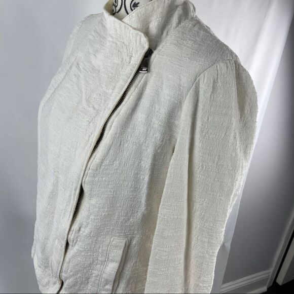 Vince Stretch Frise Asymmetrical Scuba Jacket - Picture 6 of 11